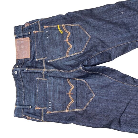 RARE Edwin Curved Leg Japanese Designer Denim Jeans Size 30 - Picture 8 of 10